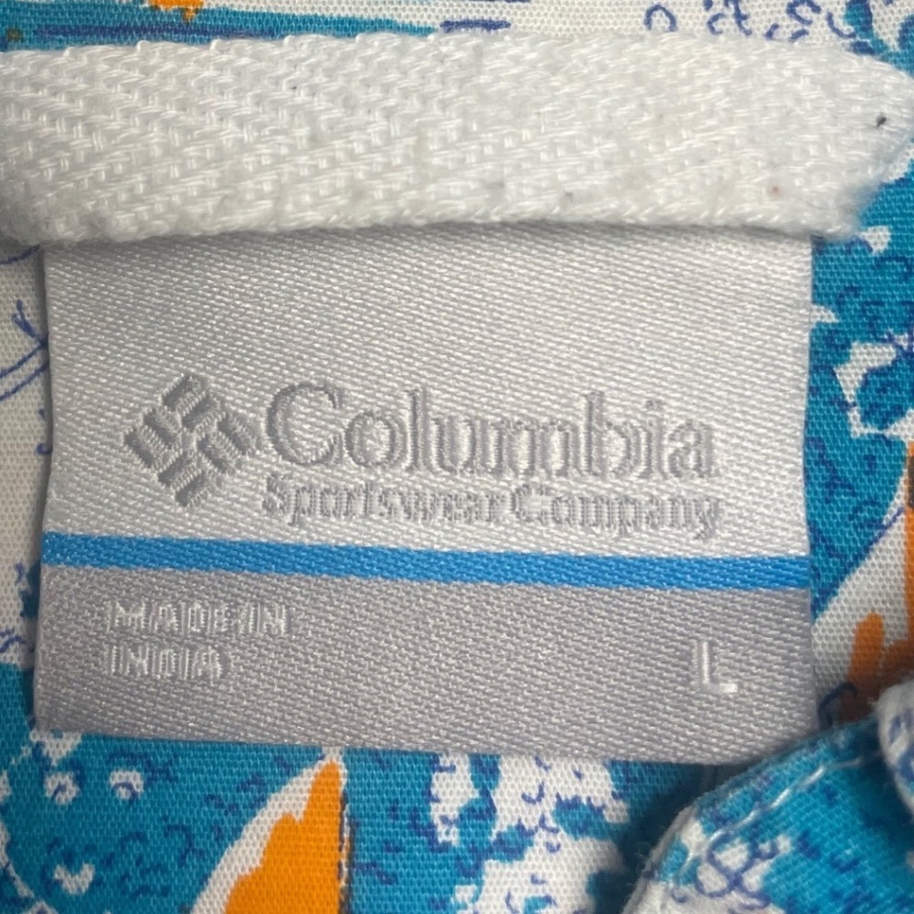 Columbia Rapid Rivers Boat All Over Print Short Sleeve Shirt Men's Large - Picture 3 of 10